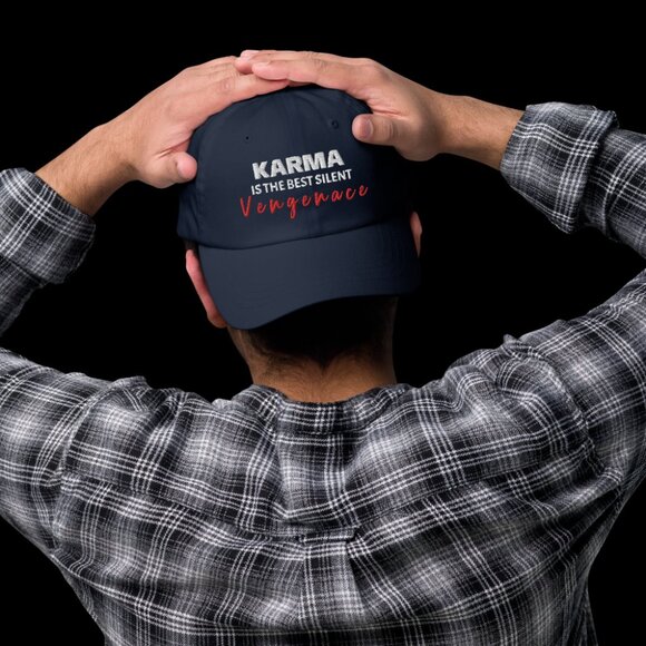 NWT - Multiple Hats - Karma Is The Best Silent Vengeance Embroidered Snapback - Picture 4 of 12